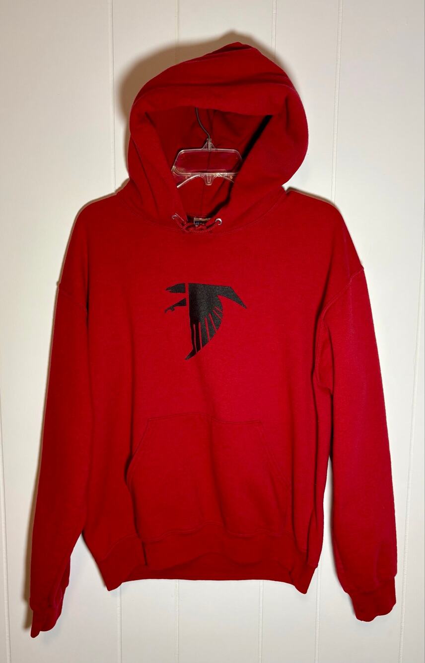 Vintage 1990s Atlanta Falcons Red Hoodie NFL Men’s Sz M